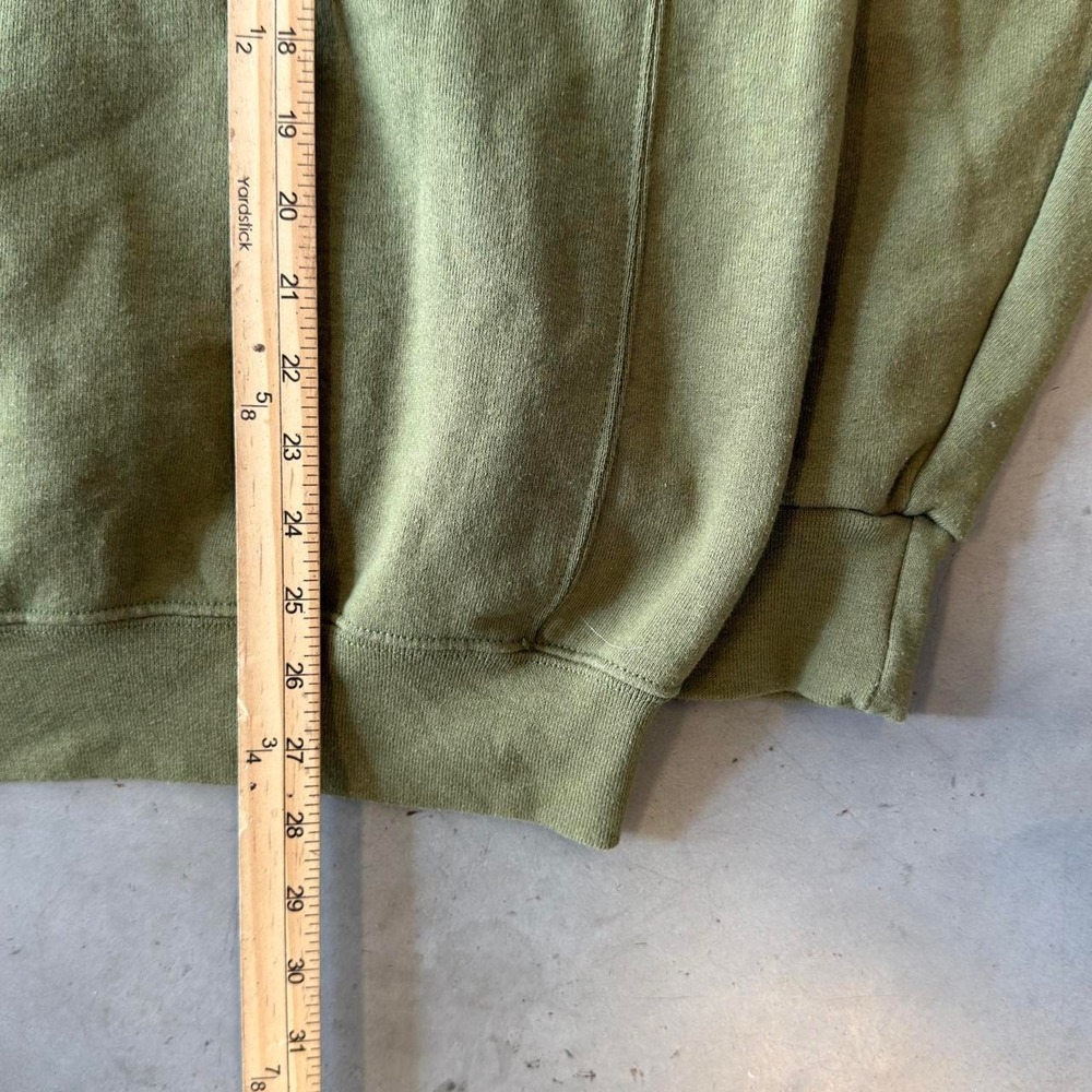 Vintage Russell athletic olive green blank pullover hoodie - Picture 5 of 6